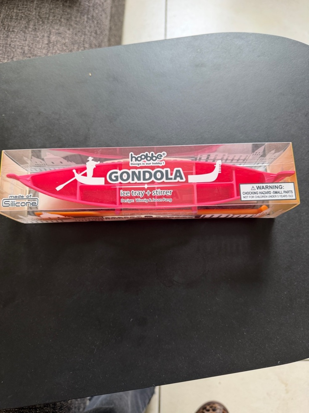 Hobbes Gondola Silicone Ice Tray + Stirrer - Red